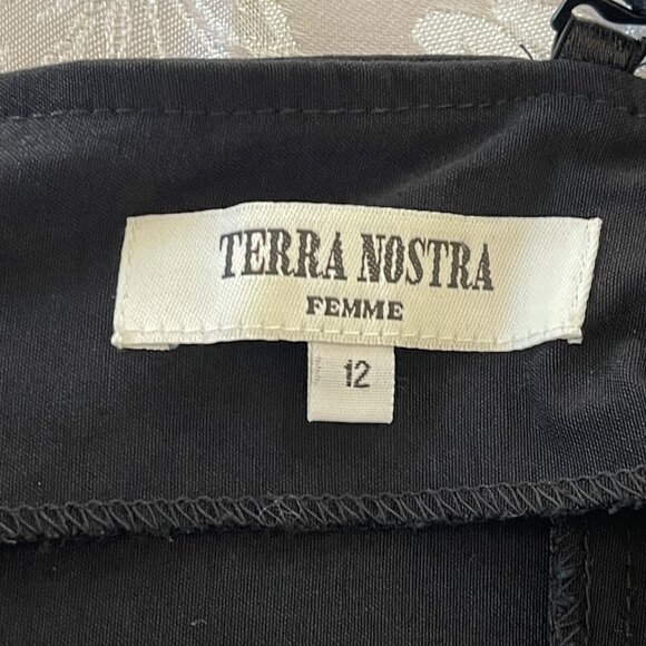 Terra Nostra dress spaghetti strap Spanish style black and silver size 12 - Picture 9 of 11